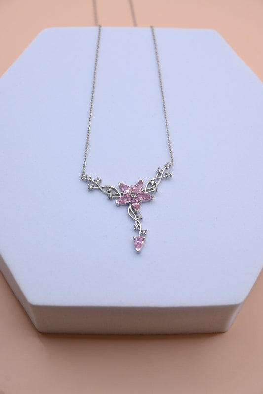 925 Ayar Gümüş Lotus Çiçeği Kolye