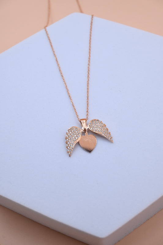 925 Ayar Gümüş Açılabilir Kalpli Kolye