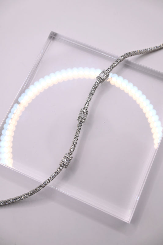 925 Ayar Gümüş Su Yolu Baget Model İthal Zirkon Taşlı Kolye, Bileklik, Küpe, Yüzük Düğün Takı Seti