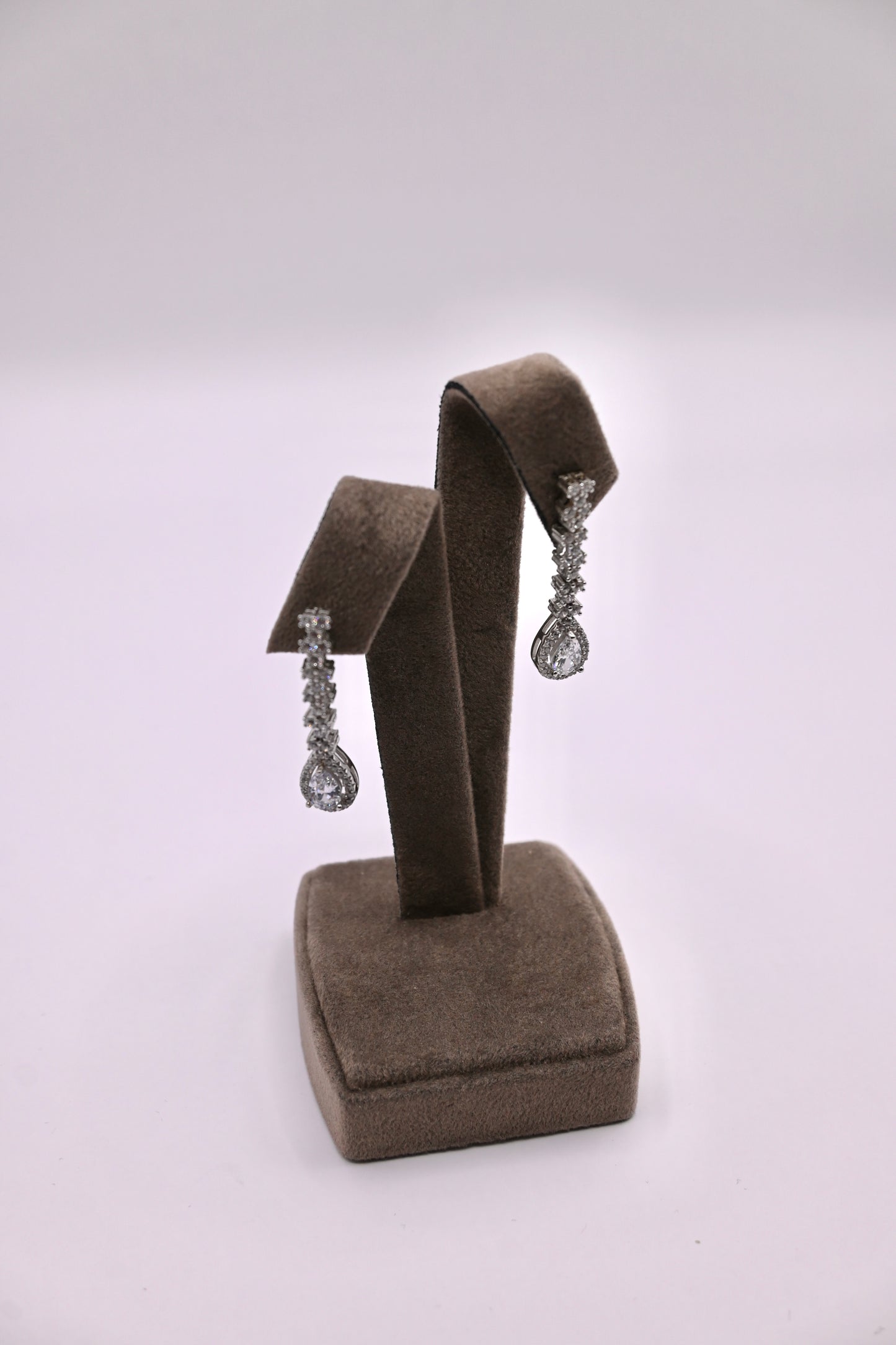 925 Ayar Gümüş Su Yolu Damla Model İthal Zirkon Taşlı Kolye, Bileklik, Küpe, Yüzük Düğün Takı Seti