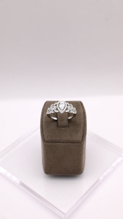 925 Ayar Gümüş Damla Kesim Set Zarif Takım